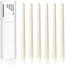 Homeology 6 Pack 10" Classic Taper Candles, Ivory, 7-8 Hours Burn Time, Unscented Candlesticks