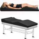Ergonomic Lash Bed Topper, High-Density Foam Massage Table Topper with Plush Removable Cover, Non-Slip Massage Table Pad for Salon, Spa, Facial,Lash Extension Beds, 71"x28" (Black)