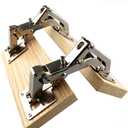 170 Degree Hinges Frameless Cabinet Door Hinges Hidden Hydraulic Adjustable Mounting Hinges Soft Closing Stainless Steel Buffer Damping Wardrobe, 1 Pair (Full Coverage) (1 Pair) (High angle hinge)