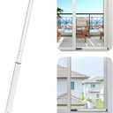 AceMining Sliding Door Security Bar,Heavy Duty Sliding Patio Door Lock Bar, 20-50inch Adjustable Multi-use Window Security Bars, Sliding Door Stopper,White,1Pack
