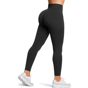 Unthewe High Waisted Butt Lifting Workout Gym Leggings for Women - No Front Seam Tummy Control Yoga Pants(U815-Black-XS)