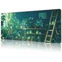 NIYLYNSYN Large Mouse Pad Kawaii Frogs Extended Gaming Keyboard Desk Mat Non-Slip Rubber with Stitched Edge Desk Pad Suitable for Office Home Desktop Decoration (35.4 x 15.7 Inches)