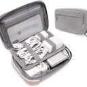 pack all Electronic Organizer, Cable Organizer Bag, Cord Travel Organizer for Cables, Chargers, Phones, USB cords, SD Cards (Gray)