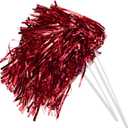 Anderson's Metallic Foil Textured School Spirit Shakers, Cheerleader Pom Poms, Football, Basketball, Homecoming Squad, Team, Party, Dance, Club, Performance, Fan Celebration Pack of 10