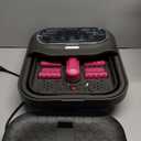 Collapsible Foot Spa with Heat, Bubble and Temp Control, Foot Bath Massager with XL Touch Screen and Massage Rollers, Foot Soaking Tub, Pedicure Foot spa for Stress Relief (Grey)