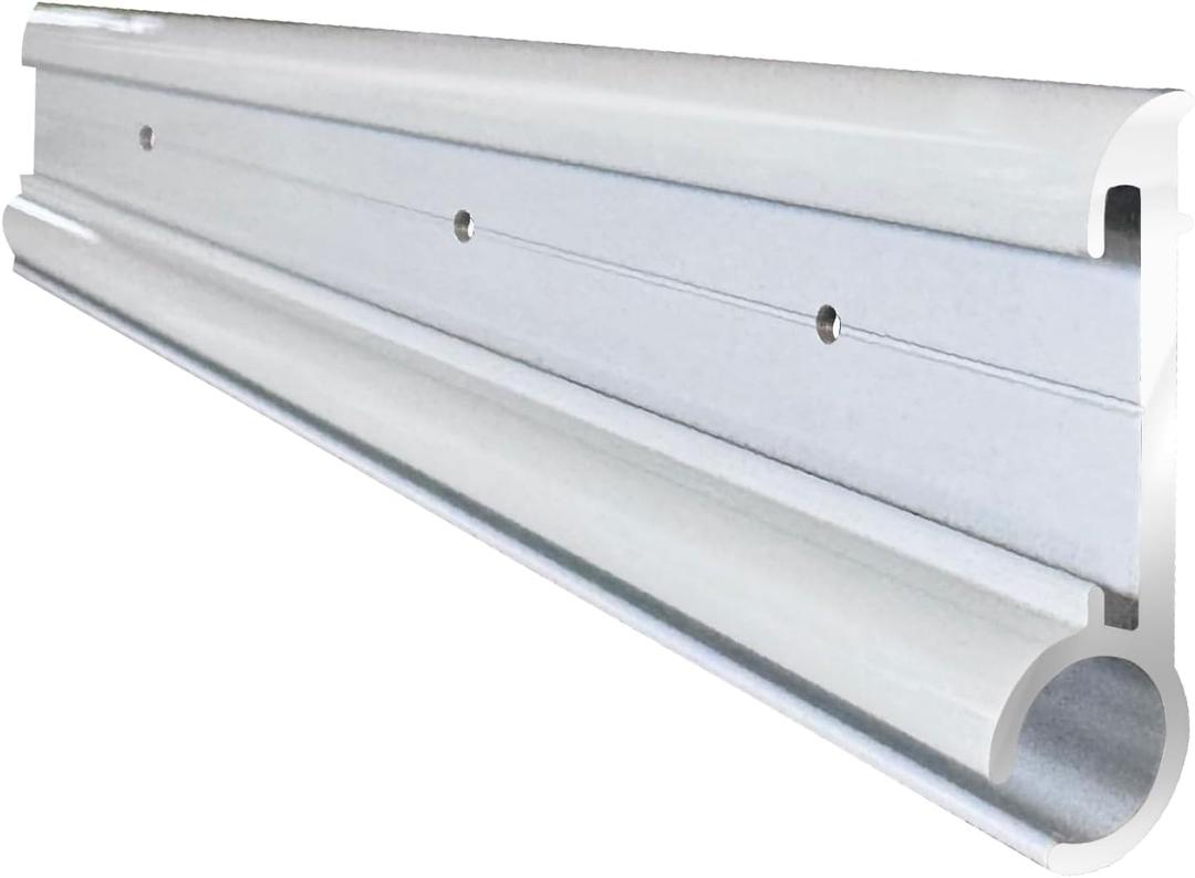 RV Awning Trim, Aluminum RV Insert Roof Trim, 51" Length Black Camper Trailer Awning Rail (4 Trim Pieces, Black) (2 Trim Pcs, White)