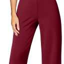 DAAWENXI Women's Casual Tank Top Sleeveless Jumpsuits Dressy Wide Leg Pants Rompers With Pockets (Winered), S