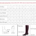 Modatope Knee High Boots for Women Square Toe Kitten Low Heel Tall Boots Faux Leather Fall Boots Side Zipper Long Boot (9, Burgundy Pu)
