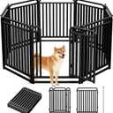 Thickened Metal Tube Dog Playpen Outdoor, Low Threshold Dog Pen, Heavy Duty 40" H 8 Panels for Pet Playpens Indoor, Portable Pet Fence for Yard RV Camping