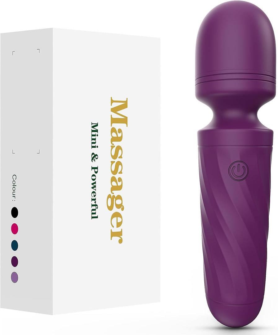 Handheld Personal Mini Massager  Waterproof, USB Rechargeable, 10 Vibration - Perfect on Back Legs Hand Pains and Sports Recovery(Purple)