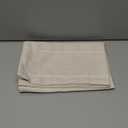 Crumbs Home Modern Farmhouse Fall Linen Indoor Outdoor Throw Pillow Cover Only, 22"x22" Water Repellent for Patio, Backyard, Couch, Antique Neutral Embroidered Stripes