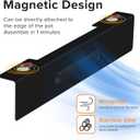 Wind Guards for Blackstone 22 Inch Griddle, Magnetic Stainless Steel Wind Screen for Blackstone Grill, Griddle Accessories for Blackstone 22" Protect Flame Hold Heat (22inch-Black)