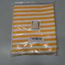 Dynamene Stall Fabric Shower Curtain, 60 inch Modern Farmhouse Yellow and White Boho Striped Cloth Shower Curtain with Tassels, Hotel Luxury Bathroom Shower Curtain Set with 10 Hook, Yellow, 60x72