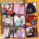 NICEVINYL Halloween Self-Adhesive Letter Patches: 60PCS Purple Fabric Stickers for Clothing - Ghosts Cats Pumpkin Witch Hats Embroidered Letters Patches Stick on Costumes Hats Bags Dress