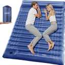 Elegear CumbreX Double Sleeping Pad for Camping, 4.7" Ultra-Thick Inflatable Camping Sleeping Pad 2 Person with Built-in Foot Pump, Portable Camping Sleeping Mat for Backpacking Hiking Tent, Full