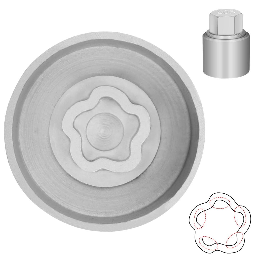 808 Wheel Locking Nut Key for Jeep Renegade Wrangler Cherokee Dodge Journey 2016-2020, 29mm Lock Bolt Inner Dia Anti-Theft Lug Nut Removal Tool