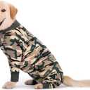 Dog Pajamas Jumpsuit for Medium Large Dogs,Lightweight Dog Pjs Clothes Apparel Onesies,Shirt for Large Size Dogs After Surgery, Full Belly (26, Green Camo) (26 (Dog needs to run, must buy a bigger size))