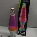 Pink and Tie Dye Spiral Lava Lamp | 14.5" Inches Tall | Aluminum Base and Cap with 25W Bulb Included | Classic/Vintage Liquid Motion Lamps | Multi-Colored Dynamic Blob Effects