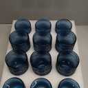 WeirdUncle Set of 12 Vintage Embossed Glassware,6  Highball Glasses 14oz & 6. Rocks Drinking Glasses 9oz, Blue, Art Deco, for Wine, Water, Cocktail, Juice, Whiskey, Gift