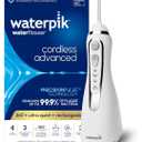 Waterpik Cordless Advanced 2.0 Water Flosser For Teeth, Gums, Braces, Dental Care With Travel Bag and 4 Tips, ADA Accepted, Rechargeable, Portable, and Waterproof, White WP-580