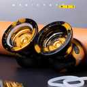 MAGICYOYO Dual Purpose Yoyo N11 - Responsive Yo Yo for Kids 8-12 or Above & Unresponsive Bearing Kit for Advanced Edge Hook Finger Spin with Yo Yo Glove + Bag + 12 Yoyo Strings (Black Golden)