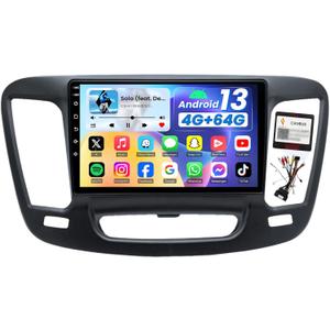 [8Core 4+64GB] Car Radio Stereo for Chrysler 200 2015 2016 2017: Upgrade 1280*800HD Touchscreen Replacement Accessories with CarPlay Android Auto Bluetooth5.0 FM AM 36EQ GPS 5G WiFi SWC Backup Camera