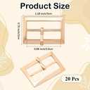 20PCS Gold Adjustable Roller Buckle 1.2 x 0.8 Inch Tri Glide Strap Hardware Clasp Single Prong Alloy Belt Buckles Belt Adjuster Sliders Replacement with Movable Centre Bar for Men Women