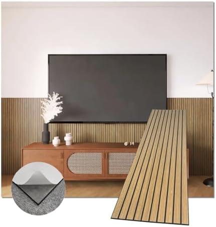 Amazon.com: Modern Wood Slat Wall Panels, Peel and Stick Acoustic Panels, Self-Adhesive Wall Covering, Natural Wood Finish 8 Pack (Walnut) : Tools & Home Improvement