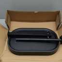 C Shaped Side Table,Adjustable Height C Table End Table for Couch,360Swivel Couch Side Tables Slide Laptop Desk for Sofa/Bed/Bathtub/Rotating Tabletop (Concavity Black)