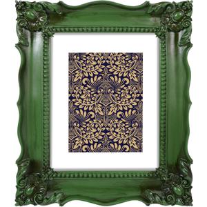 SIMON'S SHOP 8x10 Picture Frame with Mat for 5x7 Photo, Vintage Picture Frames Display Vertically or Horizontally, Rustic Green Wall and Tabletop Photo Frame