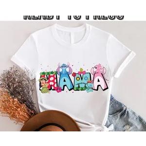 Transfert DTF Disney Stitch Et Lilo Mama, Chemise Mama Lilo Et Stitch, DTF Fête Des Mères, T-Shirt Maman Disney Stitch, Chemise Maman Disney, T-Shirt Stitch, M