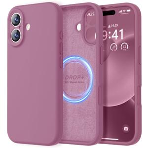 LOVE 3000 Designed for iPhone 17 Case, Premium Silicone [Compatible with Magsafe][Soft Anti-Scratch Microfiber Lining] Shockproof Protective Phone Case for Men Women 6.3", Lavender Purple