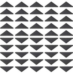 PATIKIL 35 x 35 x 3mm Corner Protectors, 50pcs Shape Triple-cornered Glass Table Corner Covers for Glass Metal Sheets Mirror Ceramic Tile Black