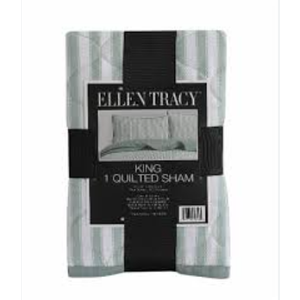 Ellen Tracy™ Stripe Single King Quilted Sham - Green 20X26 INCH