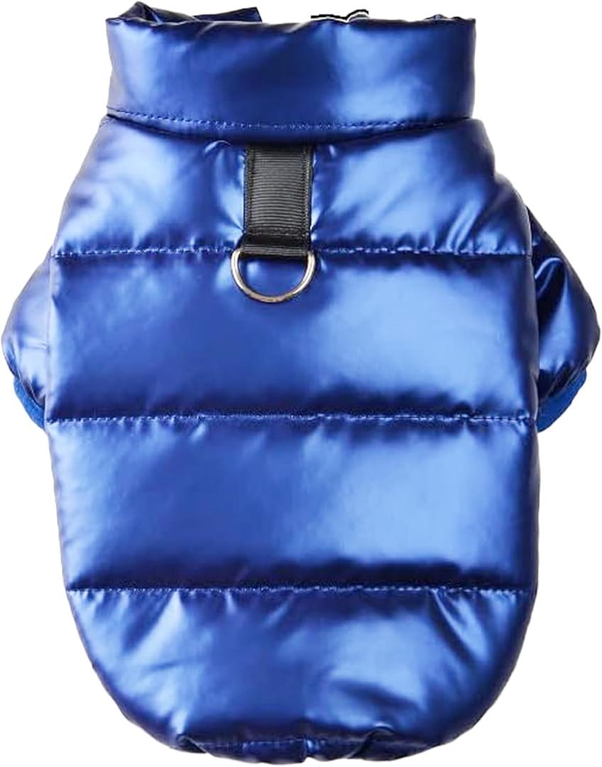 Small Dog Coat - Dog Winter Jacket, Waterproof Windproof Warm Blue S (Small(2-3lbs))