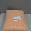 Square Stretch Soft Ottoman Cover 3D Jacquard Square Footrest Stool Slipcovers with Elastic Bottom (Orange,32" D x 32" W x 18" H)