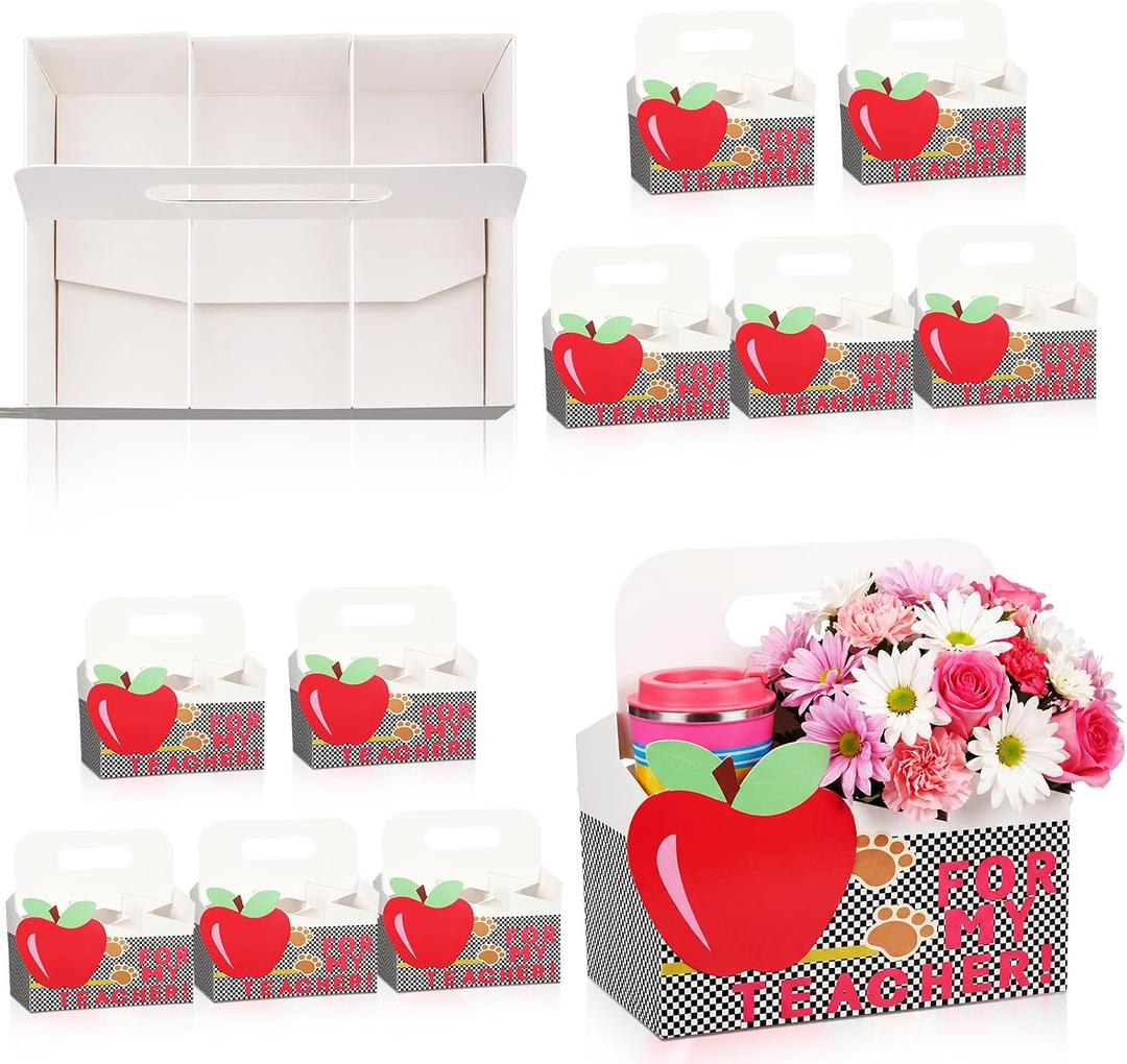 Sabary 24 Pcs Back to School Teacher Gifts 6 Cup Drink Carriers Bulk