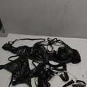 Avidlove Lingerie Set for Women Sexy Strappy 5 Piece Lingerie Garter with Underwire Push Up Bra and Chain (Black)