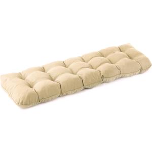 IPYNBAP Outdoor Bench Cushion, 59x18x5 Inch, Waterproof Bench Cushion for Outdoor/Indoor Furniture, Tufted Patio Bench Seat Cushion, Fade Resistant Outdoor Cushions for Porch Swing Couch, Beige
