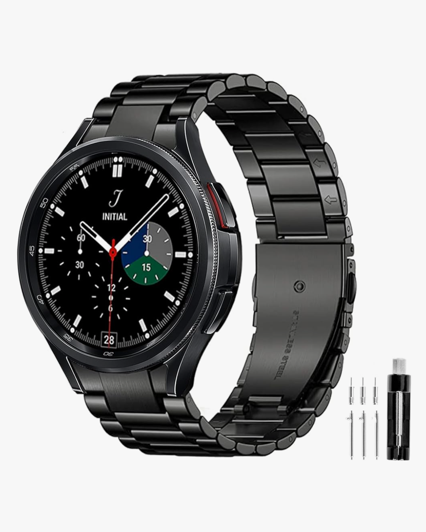 GOLDTOLUCK No Gap Stainless Steel Band Compatible with Samsung Galaxy Watch 8 7 6 5 4 Classic FE Pro Ultra 40mm 44mm 46mm 43mm 47mm 45mm 42mm Replacement Men Women Milanese Metal Elegant Casual