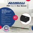 PVC Slide-On Door Bottom | Adjustable Plastic Weatherstrip Door Bottom with Drip Cap | 3 Feet (36-Inch) | for 1 3/4 Doors | Black | Fits Gaps 3/8 to 7/8 | Made in The USA