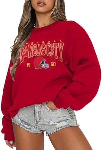 UNIQUEONE Game Day Sweatshirt Women Football Sweatshirts Football Mom Hoodie Touchdown Shirt Casual Crewneck Pullover. XL