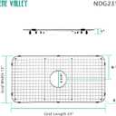 Serene Valley Sink Bottom Grid 23" X 13", Centered Drain with Corner Radius 2", NDG2313C