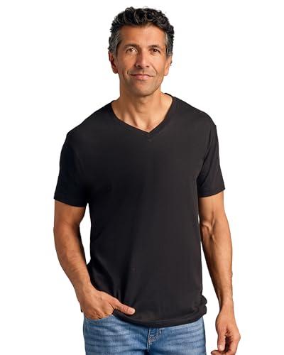 True Classic Mens V Neck T Shirts and Sweater – V-Neck Mens T-Shirts and Sweaters for Men, V-Neck Tee, Pack of 1, Black, 3XL