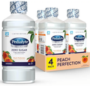 Pedialyte Electrolyte Water Hydration With Key Electrolytes | Hydration Low in Calories | Peach and Mango Perfection, 1 Liter, Pack of 4  1Jul 2026