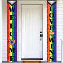 Party Inspo Pride Porch Banner, Pride Month Decorations, LGBTQ Party Welcome Love Always Wins Hanging Supplies for Front Door Outdoor Photo Booth