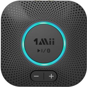 1Mii B06S Bluetooth 5.2 Receiver for Music Streaming System, Hi-Fi Wireless Audio Adapter for Stereo Receiver w/aptX HD aptX Low Latency, Bluetooth Receiver w/Volume Control RCA/3.5mm Outputs