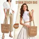 Beach Bags for Women - Large Straw Bag Woven Beach Tote, Summer Handmade Shoulder Handbag