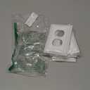 Wall Plates, Duplex Outlet Covers, Toggle Light Switch Plates, Decorator Light Switch Cover, Bamboo Fiber Material Standard Size Wall Plates of various styles, White (1 Gang Duplex 4 Pack)