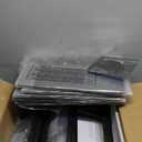 Furnulem Night Stand with Charging Station, Tall Black Dresser for Bedroom, Nightstand with Led Light, Bed Side Table for Living Room, Fabric Storage Drawer, Metal Frame, Wood Furniture